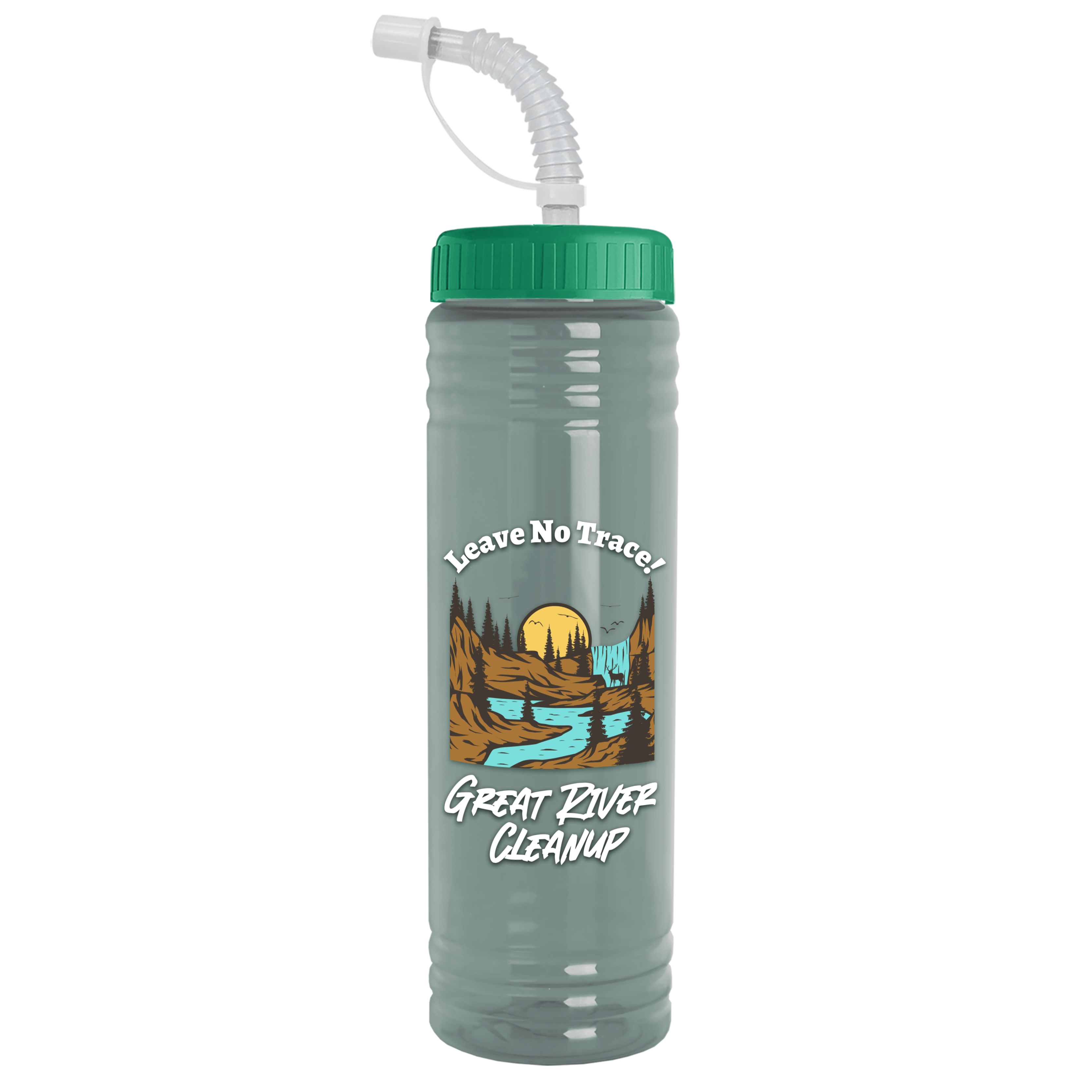 Slim Fit RPET Bottle with Straw Lid - 24 oz.